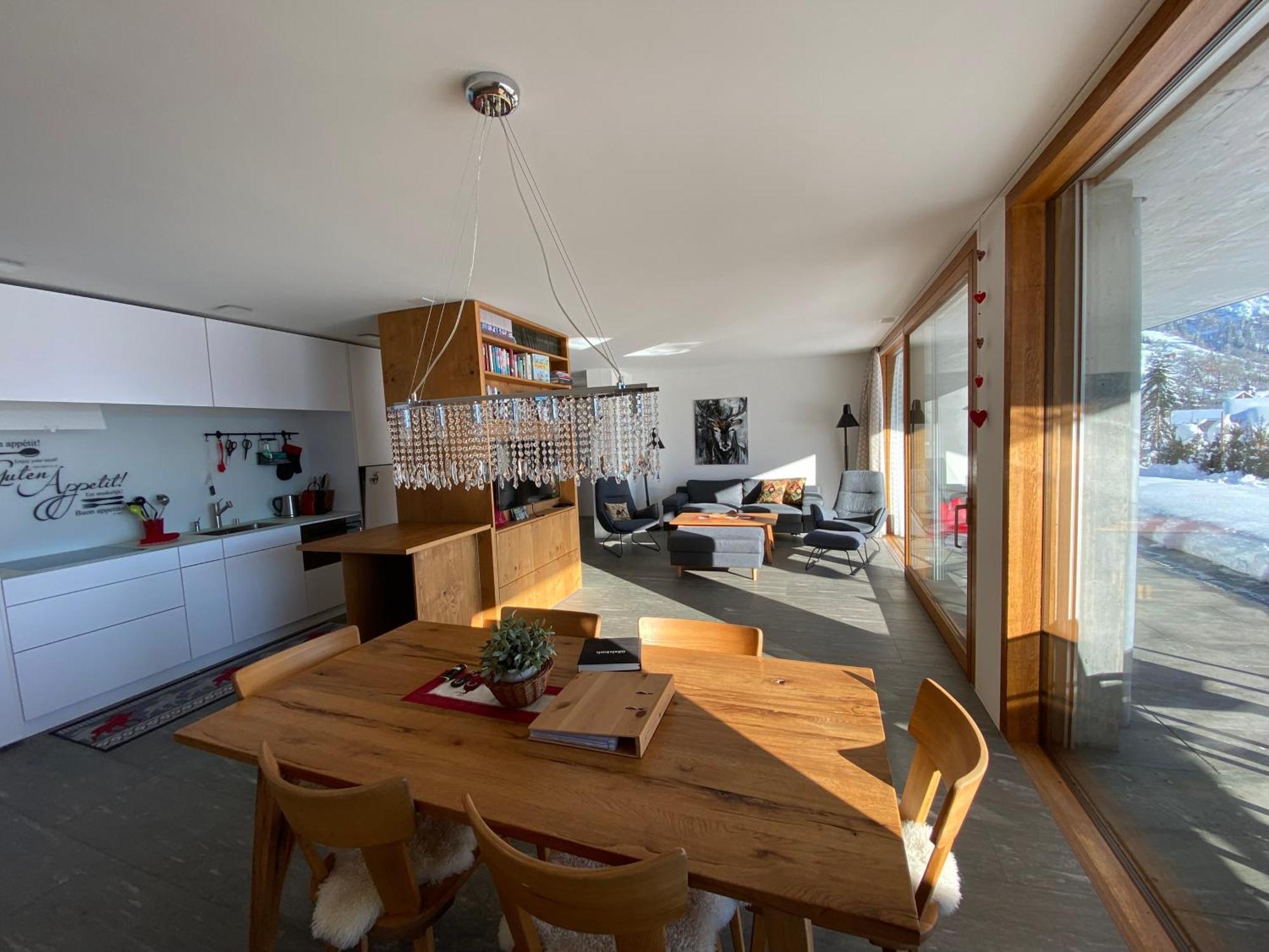 Casa Admisa, Spektakulaere Aussicht, Ski In And Out, Hochwertige Einrichtung, Valserstein Und Eiche Flims Exterior foto